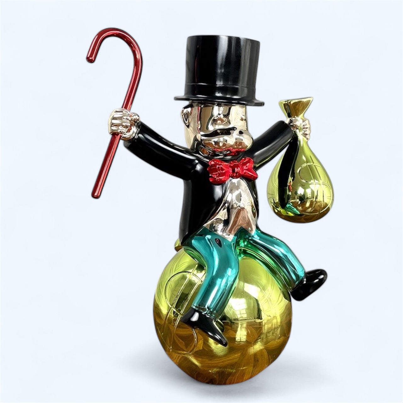 Monopoly Man Money bags Sculpture