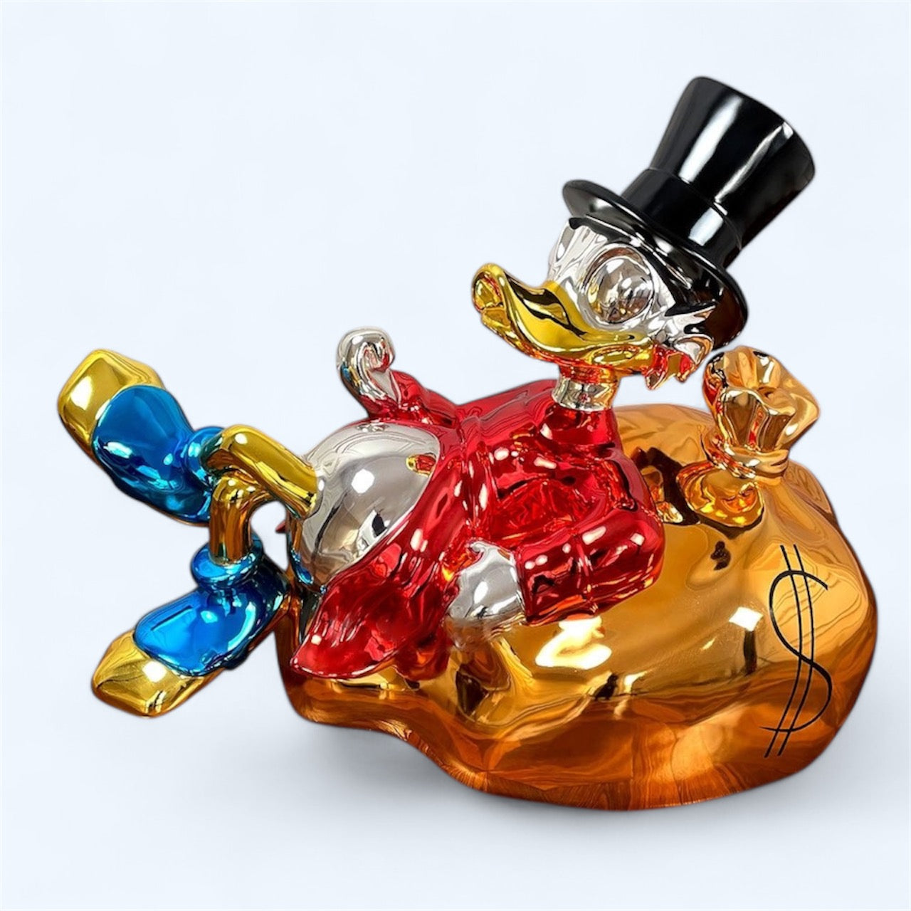 Scrooge McDuck Gold Money Bag Sculpture