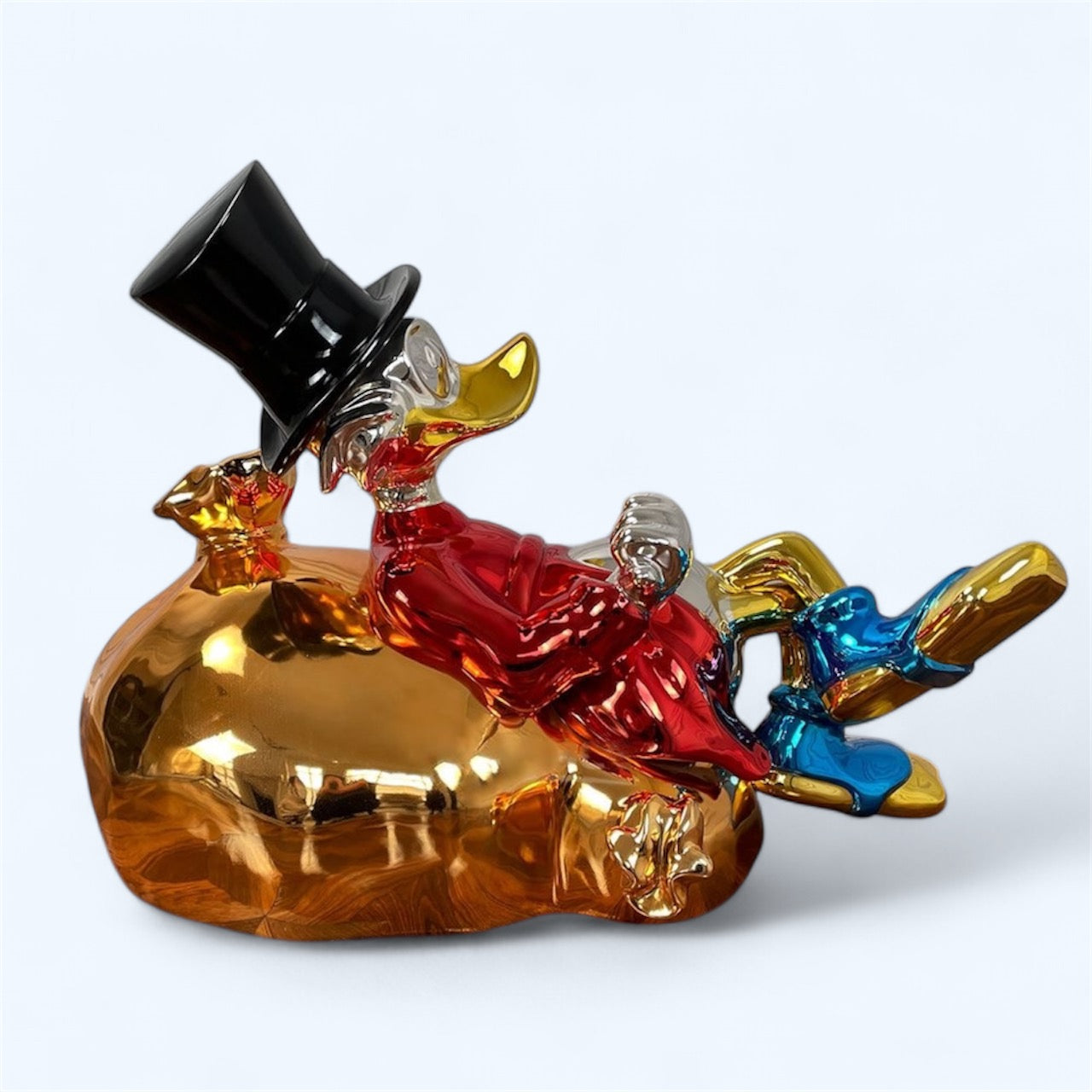 Scrooge McDuck Gold Money Bag Sculpture