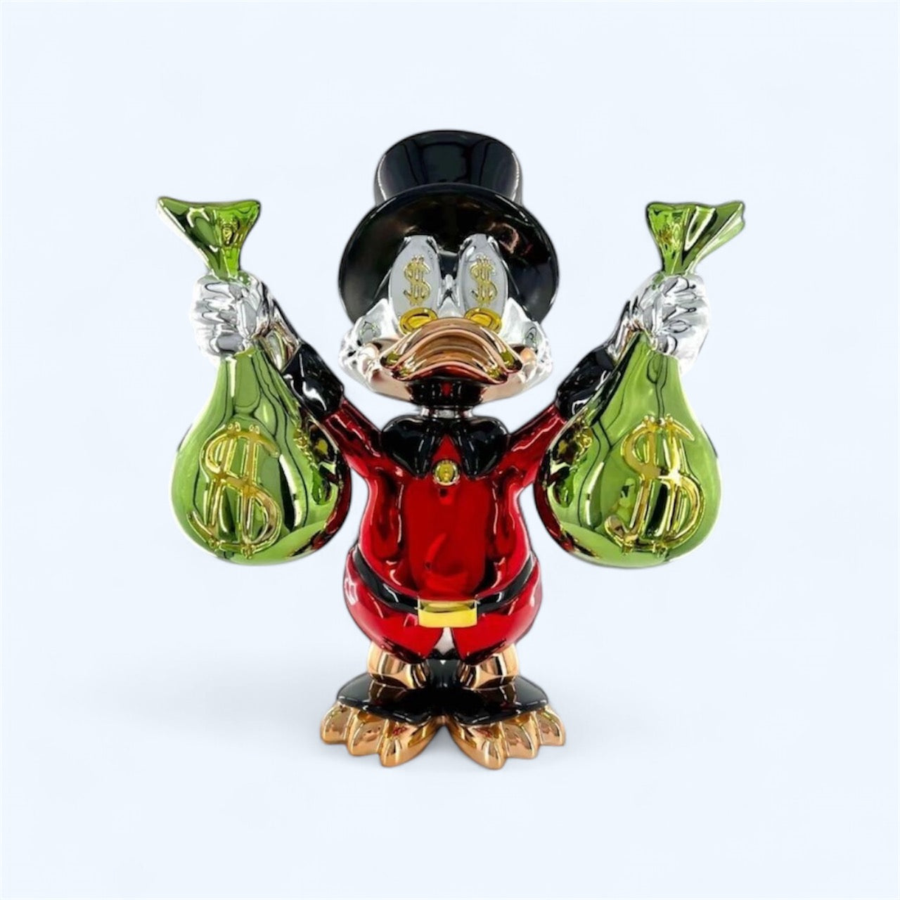 Scrooge McDuck Red Sculpture