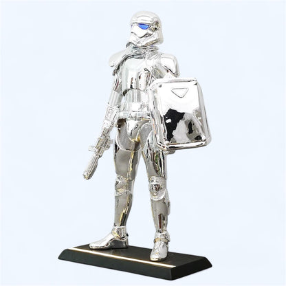 Storm Trooper Shield Silver Sculpture