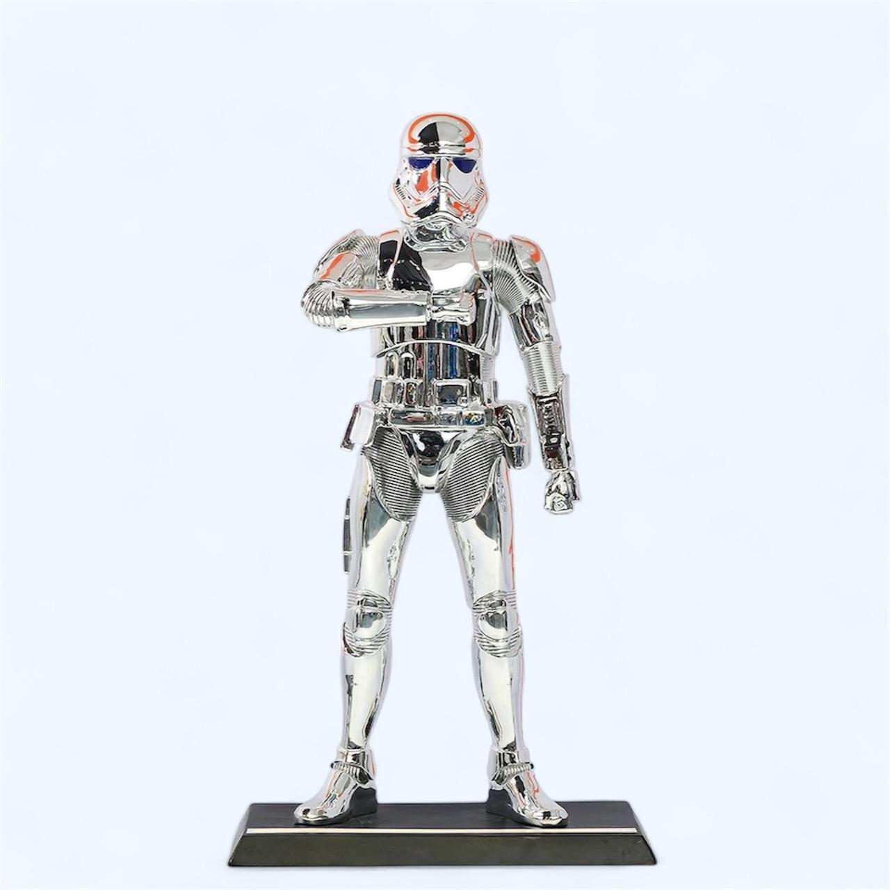 Storm Trooper Salute Silver Sculpture