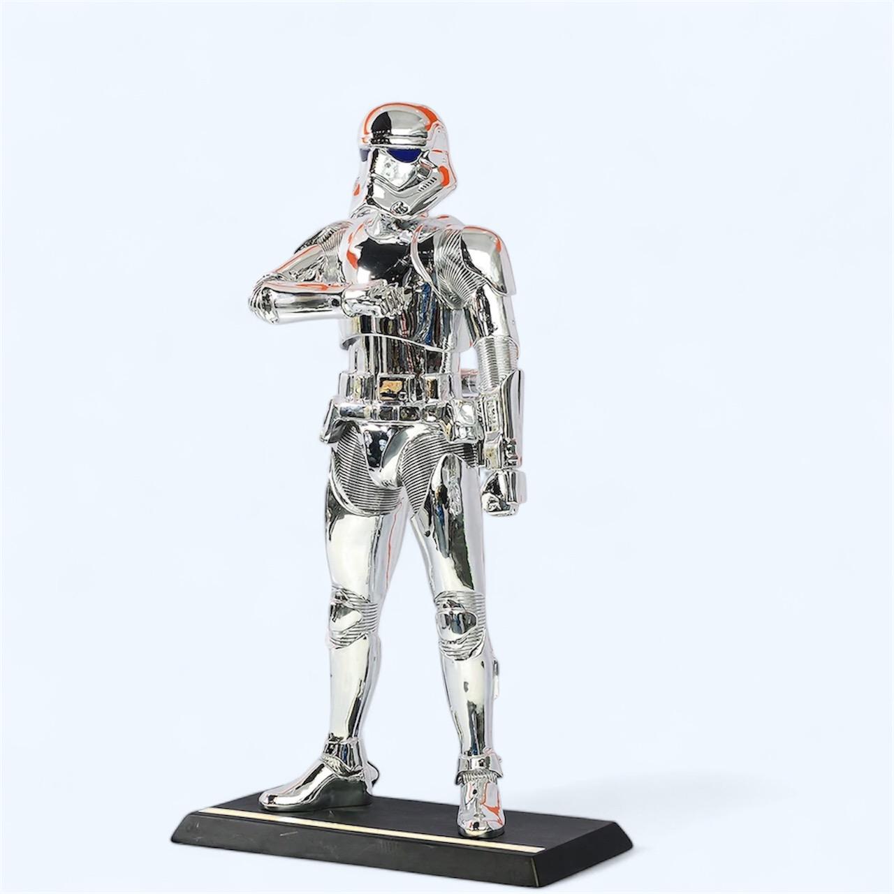 Storm Trooper Salute Silver Sculpture