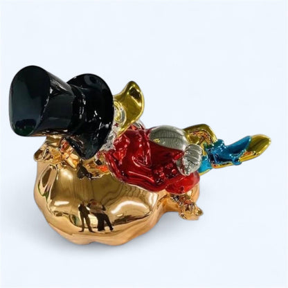 Scrooge McDuck Gold Money Bag Sculpture