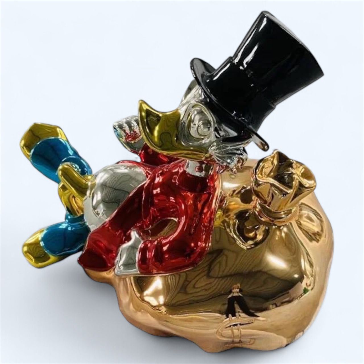 Scrooge McDuck Gold Money Bag Sculpture