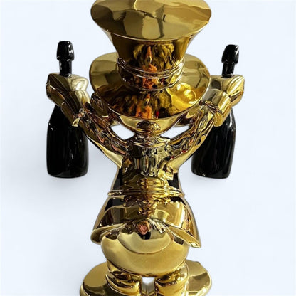 Scrooge McDuck Gold with Black Bottles Sculpture