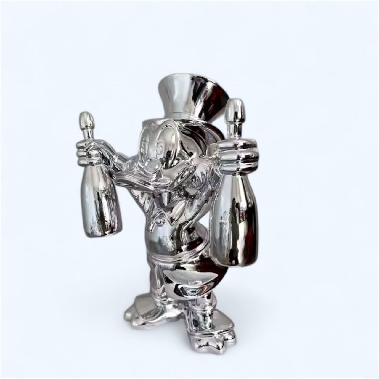 Scrooge McDuck Silver Sculpture