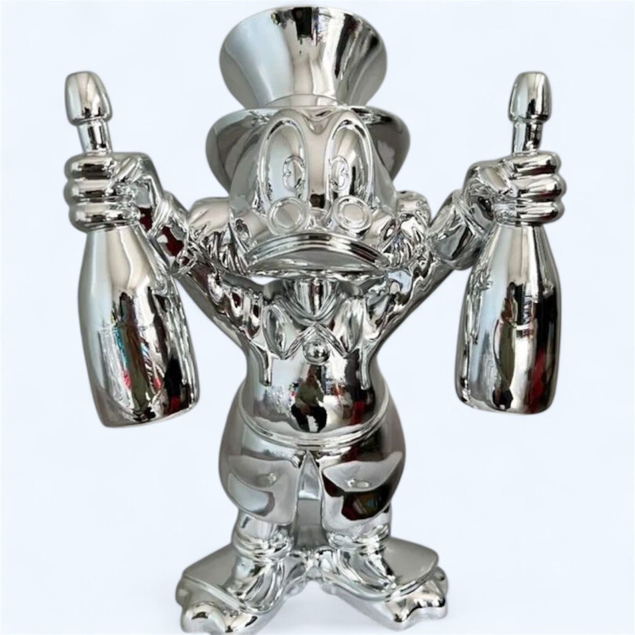 Scrooge McDuck Silver Sculpture